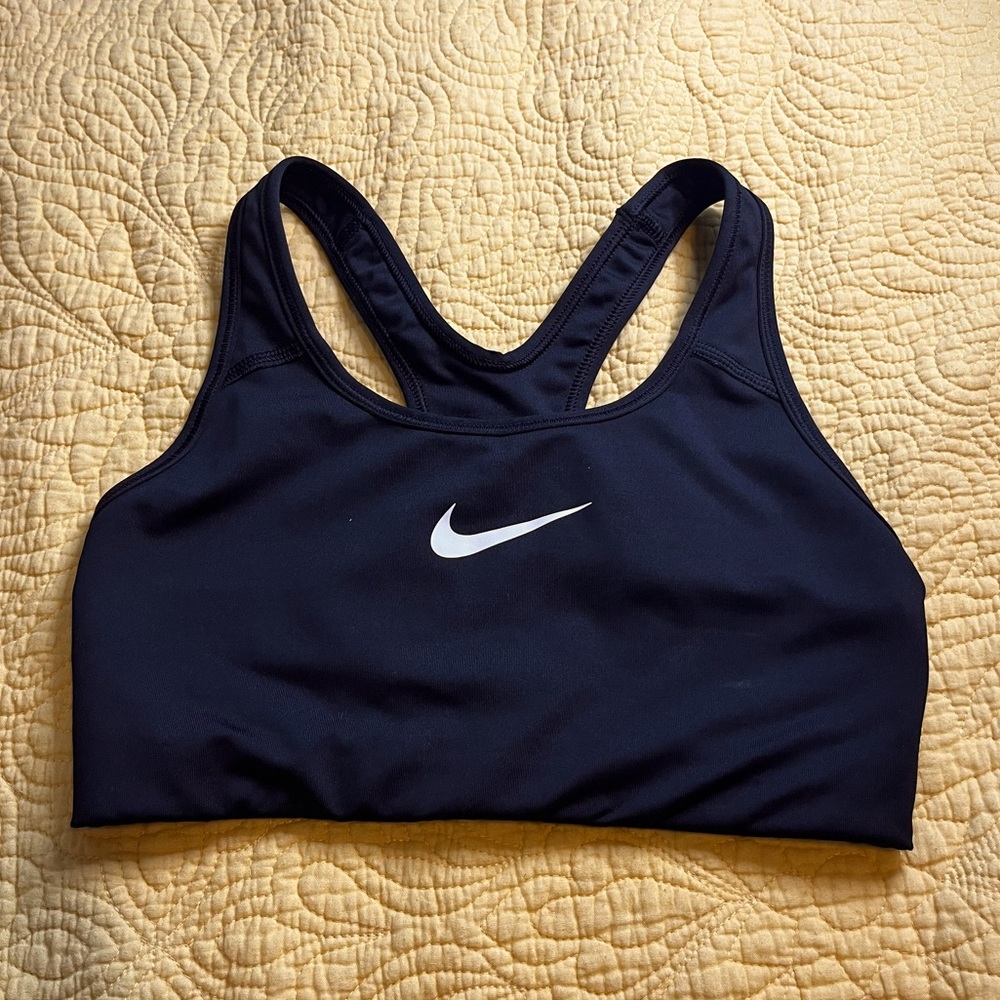 Nike Dri-Fit Swoosh black sports bra